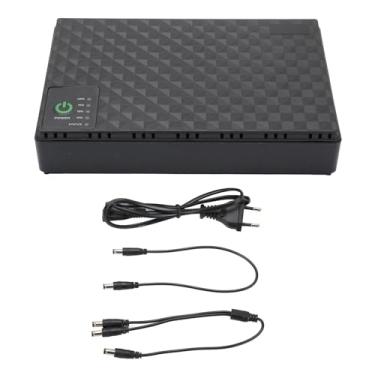 Imagem de Cryfokt Backup de Bateria Mini UPS para Roteadores, Protetor contra Surtos Recarregável de 10400mAh Integrado, Saída USB 5V DC 5V 9V 12V POE 15V 24V, para Modem Roteador, Câmera de (Plugue UE 85-265V)