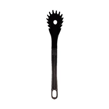 Imagem de Colher Pegador de Macarrão Nylon Talher Utensílio Preto 28cm