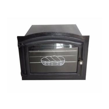 Imagem de Forno Ferro Fundido Porta Vidro Fogão A Lenha 48x35x30cm P