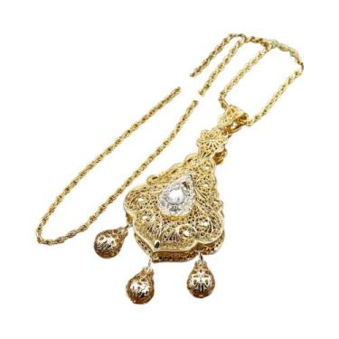 Imagem de Colar Com Pingente De Ouro Para Mulheres, Bijuteria De Dubai, Corrente