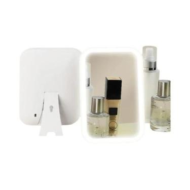 Imagem de Espelho De Maquiagem Com Tela Touch LED De 3 Cores, Recarregável via U