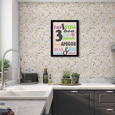 Imagem de Quadro Decorativo Receita Para Uma Vida Boa