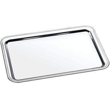 Imagem de Bandeja Retangular Tramontina Buena em Aço Inox 49x33 cm, Inox