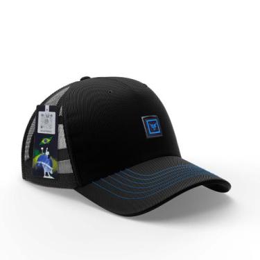 Imagem de Boné Masculino Country Trucker Telinha Aba Curva DuAgro, Azul, Adulto