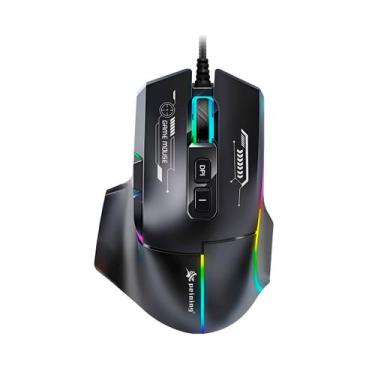 Imagem de Mouse Gamer com Fio Óptico RGB Jogo Escritório Computador - GXM