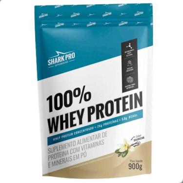 Imagem de 100% Whey Protein Concentrado Refil 900g Shark Pro, Baunilha