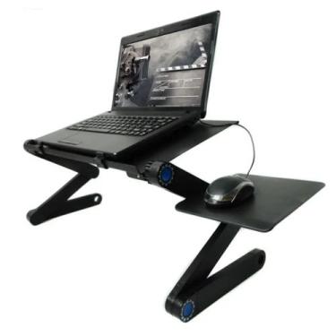 Imagem de Mesa Notebook Articulável Dobrável Multifuncional Cama Nfe - MESANOTEB