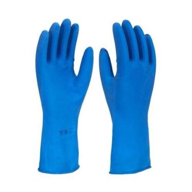 Imagem de Luva de Segurança Luva Multiuso Látex Forrada Azul 7 (P) Proteção Mecânica Antiderrapante Azul Imbat