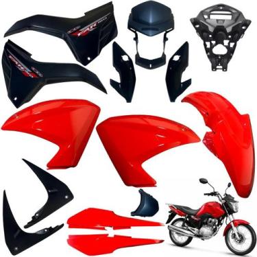 Imagem de Kit Carenagem Cg Fan 125 Modelo 2014 / 2015 Completo Modelo Gasolina -