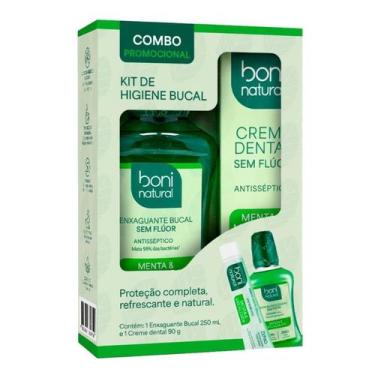 Imagem de Kit Higiene Bucal Creme Dental + Enxaguante Bucal Boni Natural