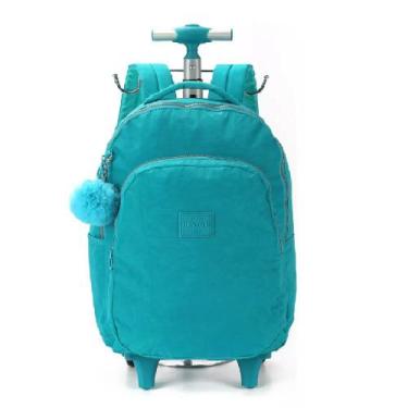 Imagem de Mochila Rodinha Escolar Crinkle Up4you com 2 Compartimentos, Verde