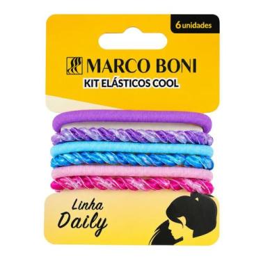 Imagem de Kit 6 Elástico De Cabelo Sem Metal Linha Daily Marco Boni Cor:Colorido