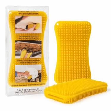 Imagem de Esponja Silicone Reutilizavel Premium 3 em 1 Multiuso louças - Topking