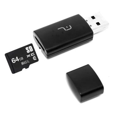 Imagem de Pen Drive 2 Em 1 Micro Sdpen Drive 64Gb Multilaser - Mc164