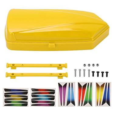 Imagem de Shanrya Roof Trunk Luggage Suitcase, Roof Trunk Luggage Carrier Long Service Life Environmental for SCX10 90046 Vehicles for 1/8 RC Car(Yellow)