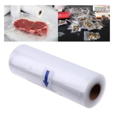 Imagem de Rolo de Embalagem P/ Seladora A Vácuo C/ Ranhuras 20 cm x 5 m