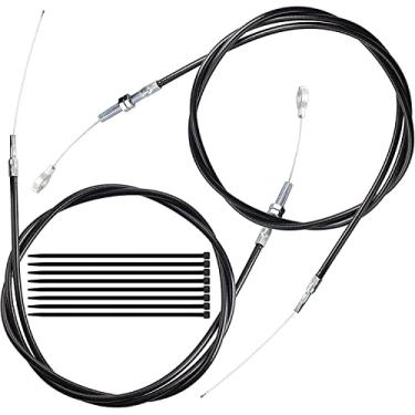 Imagem de (Pacote com 2) Cabo de acelerador universal de 160 cm de comprimento com 180 cm de comprimento para carrinho Go Kart 8252-1390, cabo de aceleração para Go Kart (com 8 abraçadeiras) da SHIQING