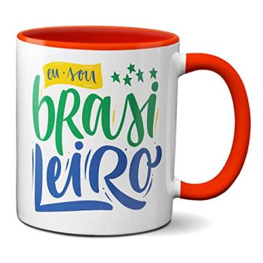 Imagem de Caneca Brasil Copa Do Mundo Eu Sou Brasileiro Futebol (Vermelha)