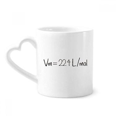 Imagem de Química Kowledge Volume Molar de Gás Caneca de Café Cerâmica Copos Copo de Coração de Vidro