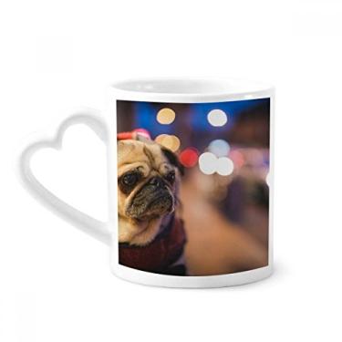 Imagem de Caneca com foto solitária de animais de estimação para cães em cerâmica copo de coração de vidro
