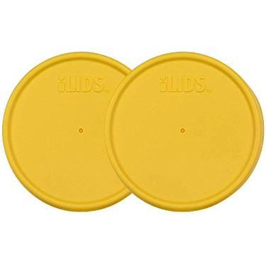 Imagem de iLIDS Tampa de armazenamento de pote Mason, Boca larga, Amarelo, 2 pack, 1