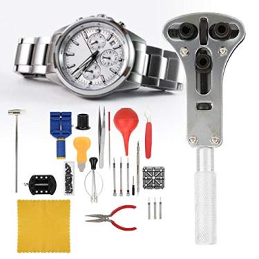 Imagem de Conjunto de reparo de relógios, kit de reparo de relógios, kit profissional de reparo de relógios, abridor de relógios, kit de ferramentas de substituição de bateria de relógio para trabalhadores de reparos de relógios