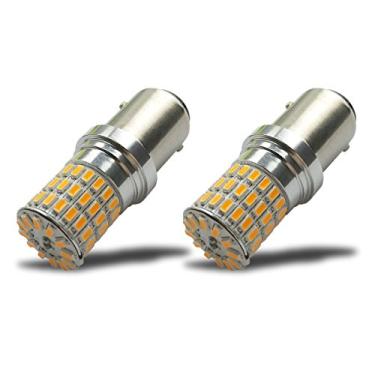 Imagem de iBrightstar Lâmpadas LED de substituição 9-30V extremamente brilhantes 1157 2057 2357 7528 BAY15D para luzes de seta, amarelo âmbar