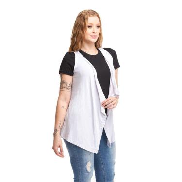Imagem de Colete de Bico Blusa Cardigan Feminino Plus Size Terceira Peça Viscolycra Ca5plus