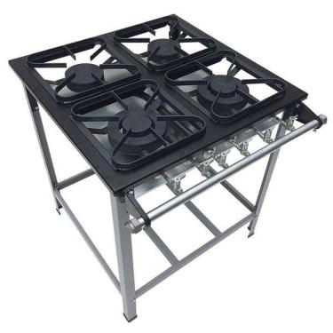 Imagem de Fogao 4 Bocas M14 M/m Top 30X30 Perfil 5Cm Para Panela - Metalmaq