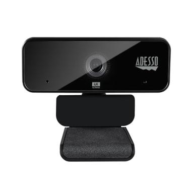 Imagem de Adesso Cybertrack H6 4K Ultra HD USB Webcam com microfone duplo integrado e capa de obturador de privacidade, preta