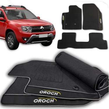 Imagem de Tapete Borracha Compatível Com Oroch 2015 2016 2017 2018 2019 Proteção do Carpete e Assoalho