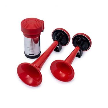 Imagem de Buzina 2 Corneta C/ Compressor 12V Carro Caminhão Barco