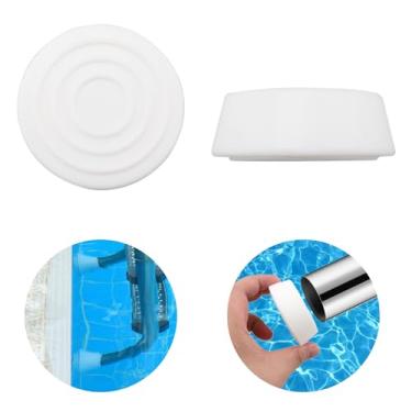 Imagem de KOOTAU 2 peças de pára-choques de escada de piscina interna para escada de piscina enterrada, tampa de proteção de borracha para escada de piscina de 4,8 cm (para-choques de escada de piscina externa