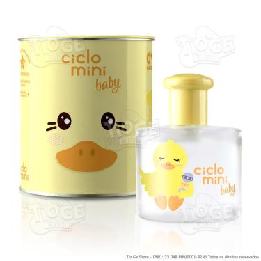 Imagem de Perfume Bebê Infantil Quéqué Ciclo Mini Deo Colônia Baby 0 Meses Com Lata Personalizada Presente 100Ml