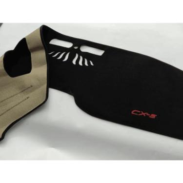 Imagem de GZPLMYKJYXGSPL Tapete de painel de painel para Mazda CX5 2017-2023, acessórios de para-sol de carpete materiais ambientais (com HUD)