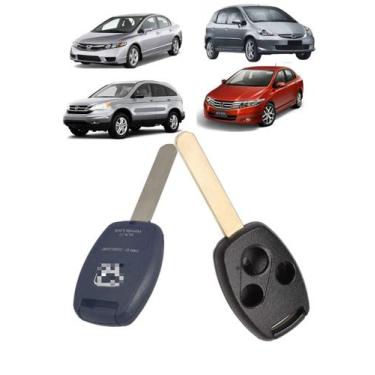 Imagem de Capa Carcaça Chave Civic Fit Crv City 3Botoes Oca Sem Panico