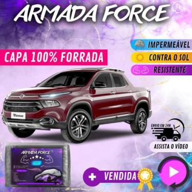 Imagem de Capa Cobrir Carro FIAT TORO 100% Forrada Armada Force 100% Impermeável