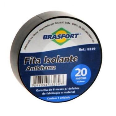 Imagem de Fita Isolante Brasfort Antichamas 20 Metros