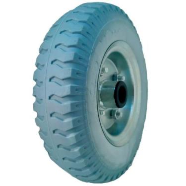 Imagem de Roda Maciça Cinza Clara Com Rolamento Rolete 250-4 Eixo 3/4" - Ajax