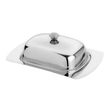 Imagem de Manteigueira 19x12,5x6,5cm Prime Em Aço Inox - Lyor