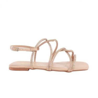 Imagem de Sandália Rasteira Feminino Marina Carvalho, Nude, 38