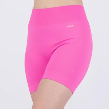 Imagem de Shorts Selene Canelado Sem Costura Feminino Pink, P