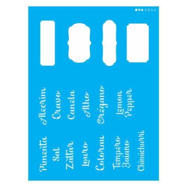 Imagem de Stencil Opa 15x20 Tag Temperos I 3054