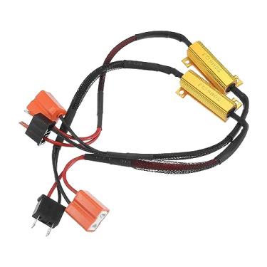 Imagem de X AUTOHAUX 2 peças de suportes de lâmpada de farol de farol Canbus Resistor de carga sem erros decodificador