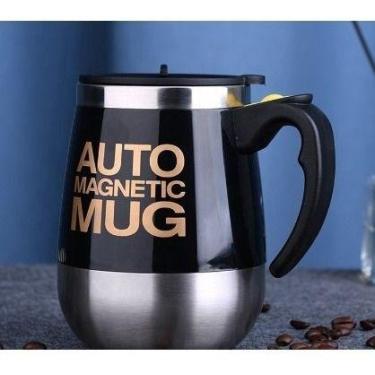 Imagem de Caneca Mixer Magnética 350ml  Aço Inoxidável Café Leite - oem, Preto