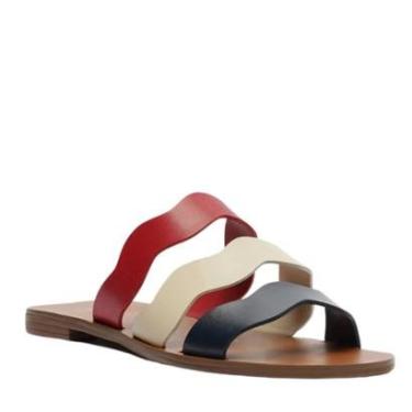 Imagem de Sandália Arezzo Tiras Coloridas Leather Metal-Feminino