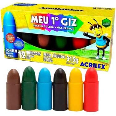 Imagem de Gizão de cera Meu primeiro Giz 12 cores Acrilex