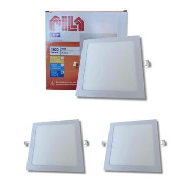 Imagem de 3 Luminárias Painel Led Embutir Philips Pila 18w 6500k
