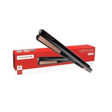 Imagem de Chapinha Prancha Alisadora Tomate Revestida Turmalina 220 Graus Bivolt