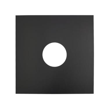 Imagem de sdroceRyaM Capas para discos de 30,5 cm, capas antiestáticas de LP com furo de vinil, capas de proteção sem ácido para vinil de 30,5 cm, pacote com 10 (preto)